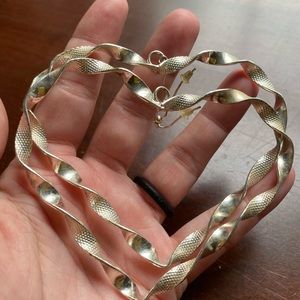 Large hoop earrings shape of HEARTS on ear wire